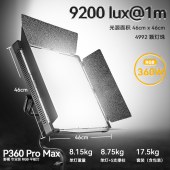 永诺(YONGNUO)YNP360 Pro Max 影视专业级 摄影摄像灯 平板灯