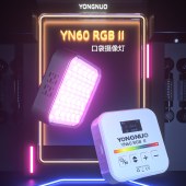 永诺(YONGNUO) YN60 RGB II 二代 小亮仔 口袋补光灯 双色温全彩RGB 25种特效  白色/黑色